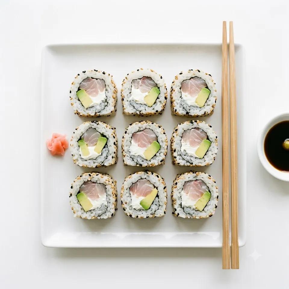 Sushis California Rolls  Daurade Avocat Fromage
