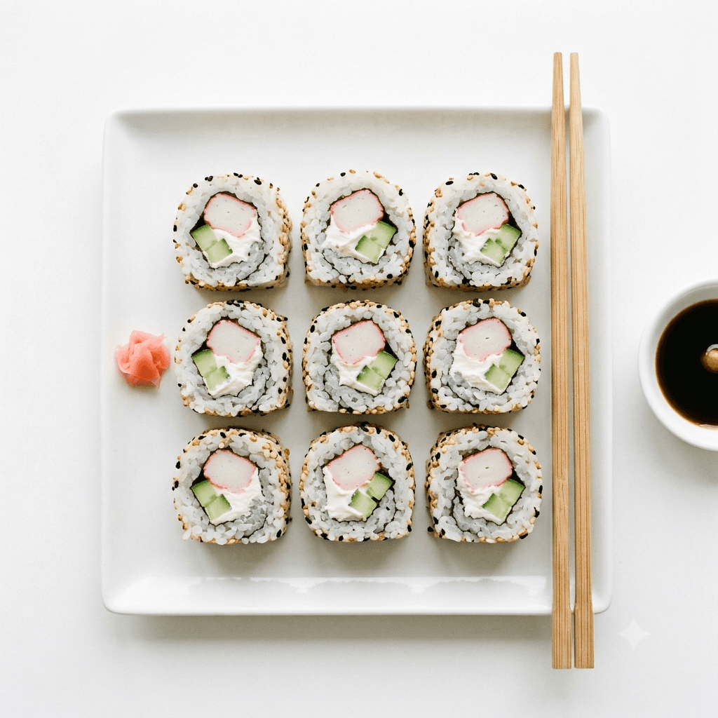 Sushis California Rolls Surimi Concombre Fromage
