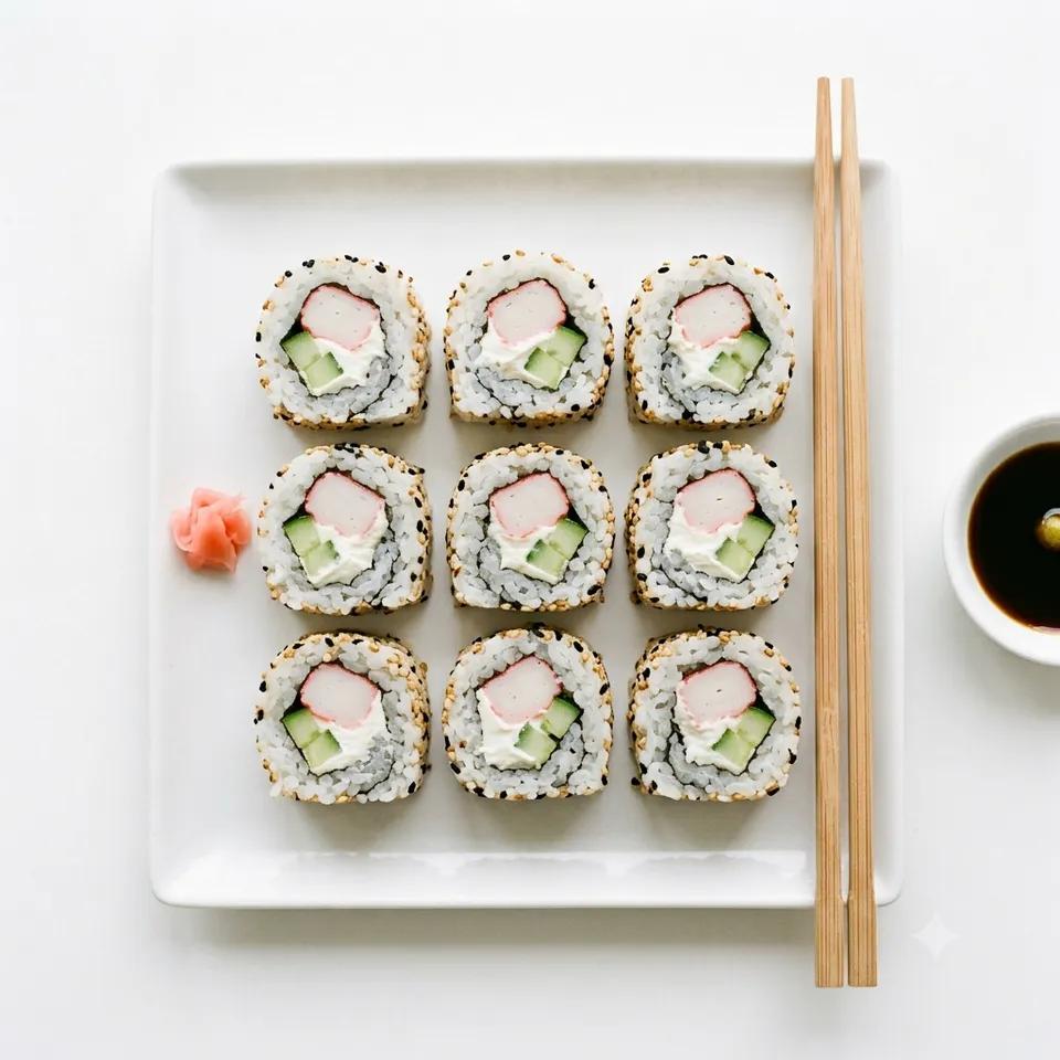 Sushis California Rolls Surimi Concombre Fromage