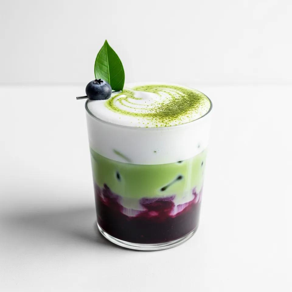 Blueberry Matcha Latte