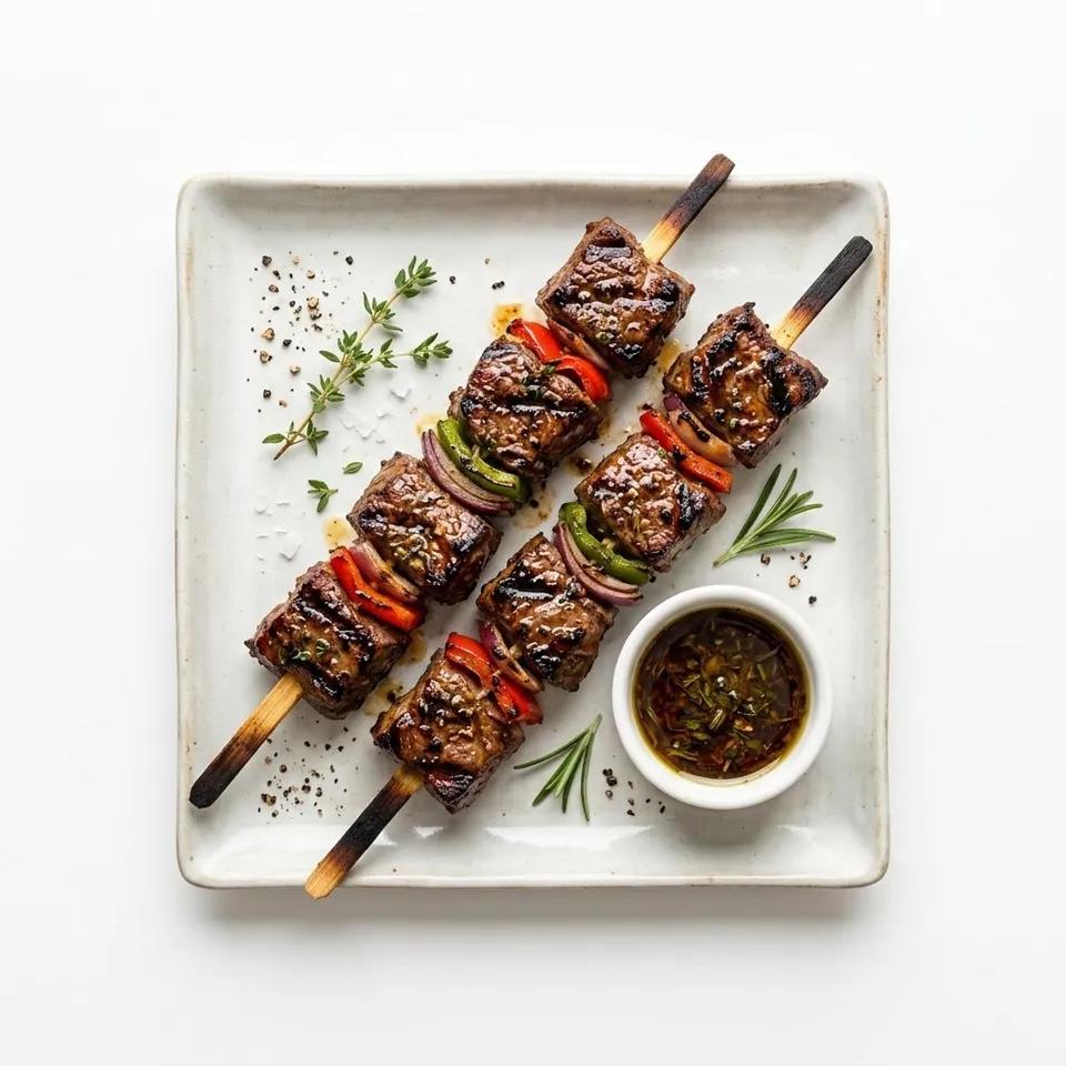 Brochettes Viande De Boeuf Marinées