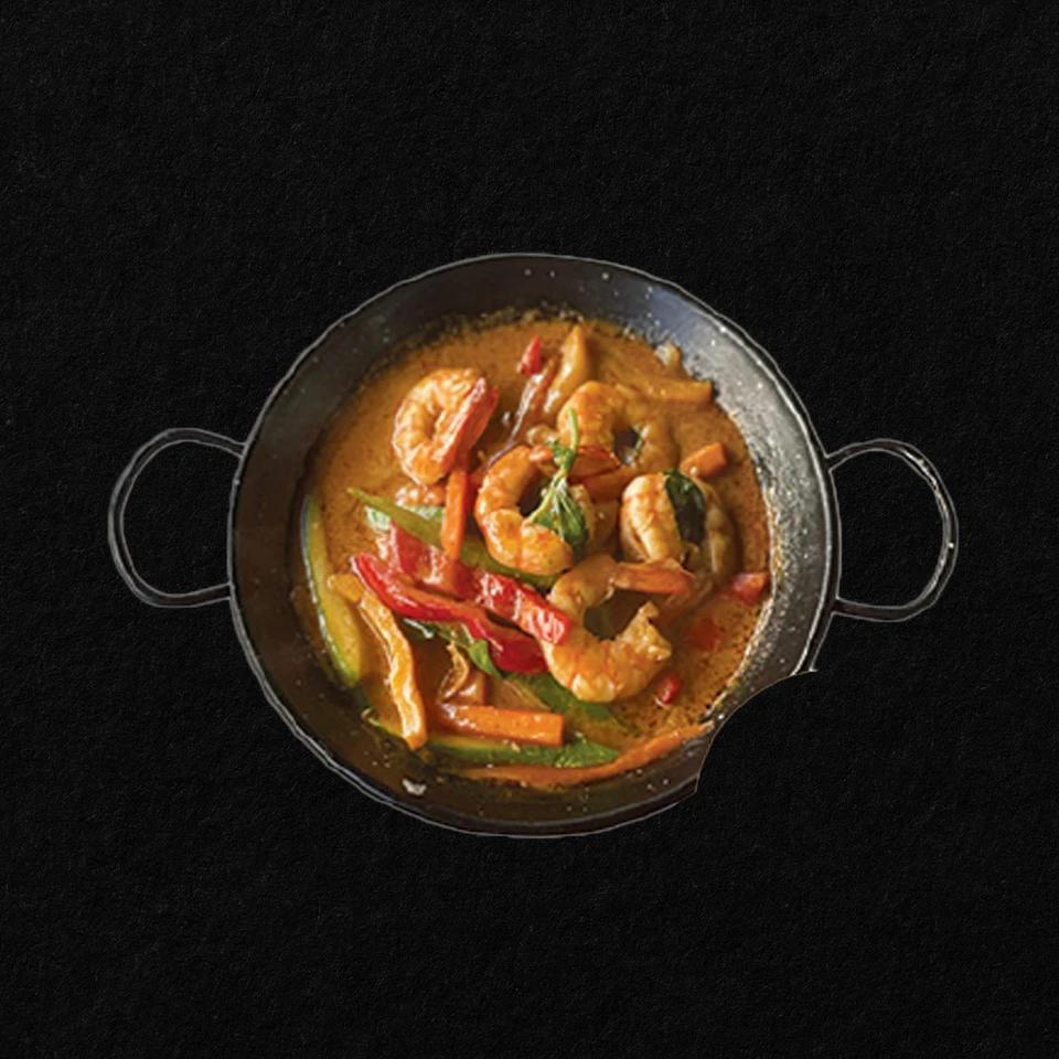 Crevettes Red Curry
