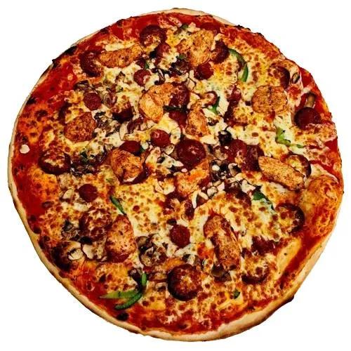 Pizza Orientale (Saucisses) Xxl