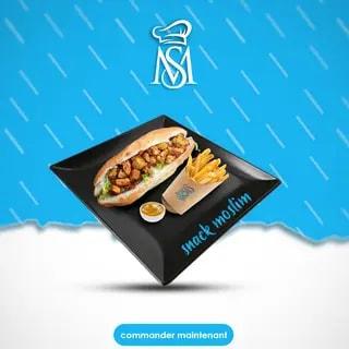 Sandwich Viande Hach‚e + Frites