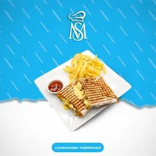 Tacos Normal + Frites (Viande Hach‚e)
