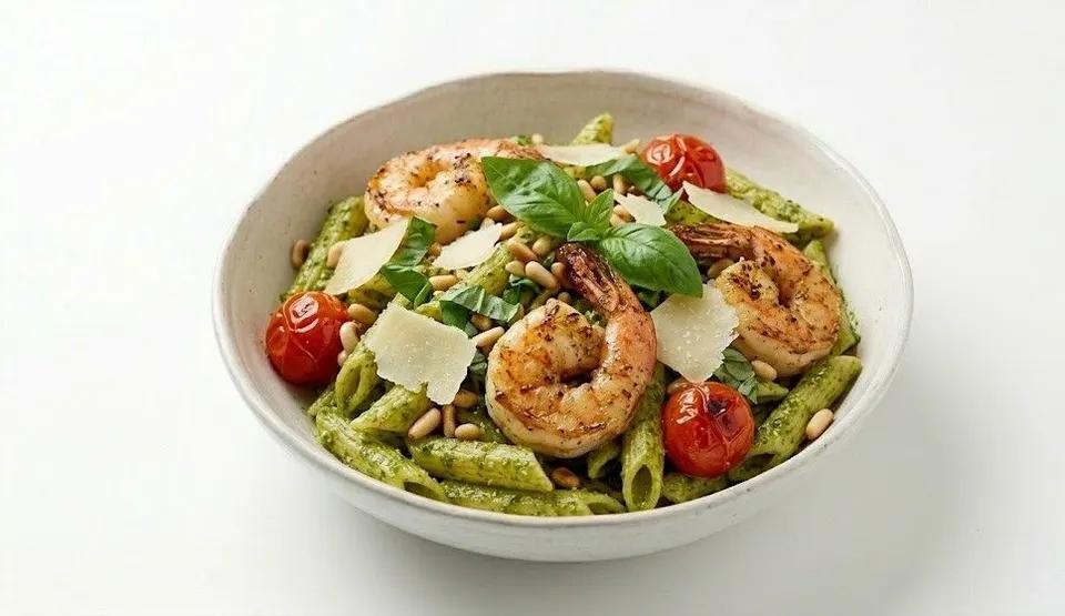 Pâtes Pesto Gambas