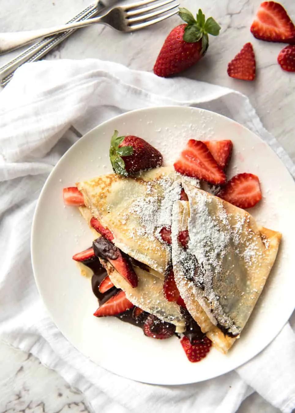 Nutella and Strawberry Crepe