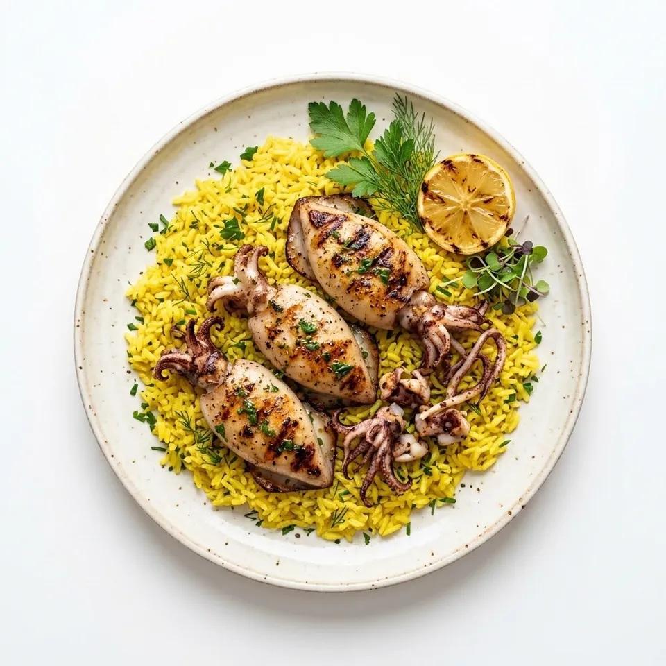 Plat Sépia Et Riz