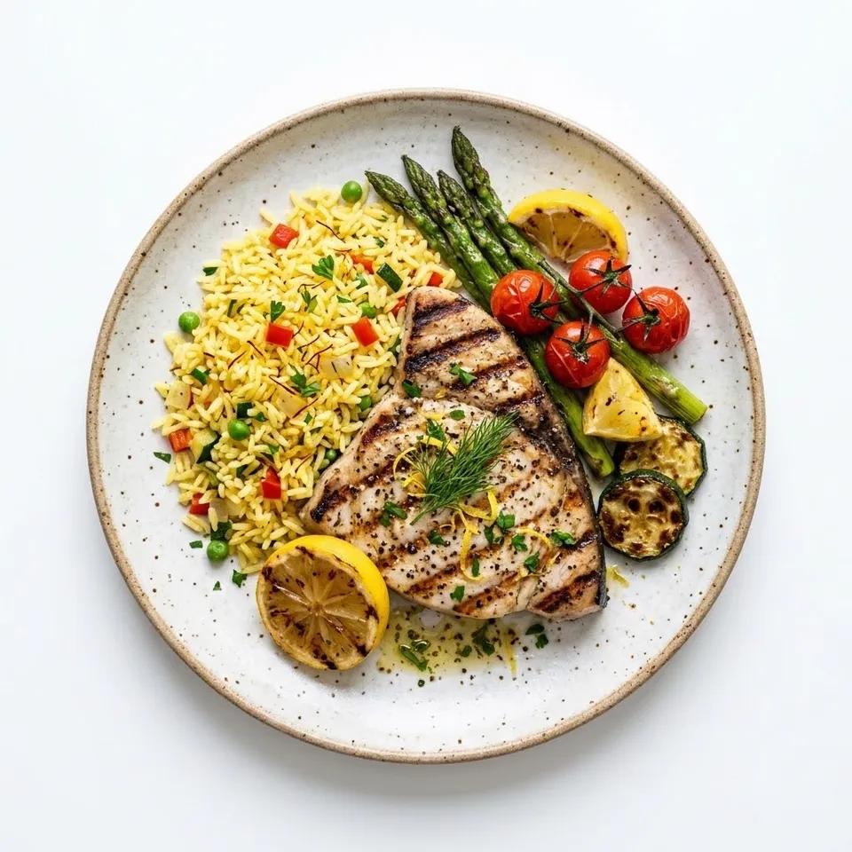 Plat Espadon Avec Riz
