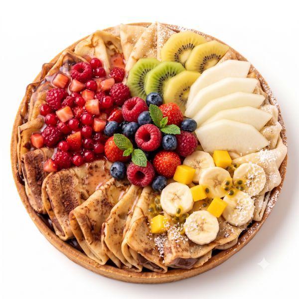 Tarte aux crêpes fruits