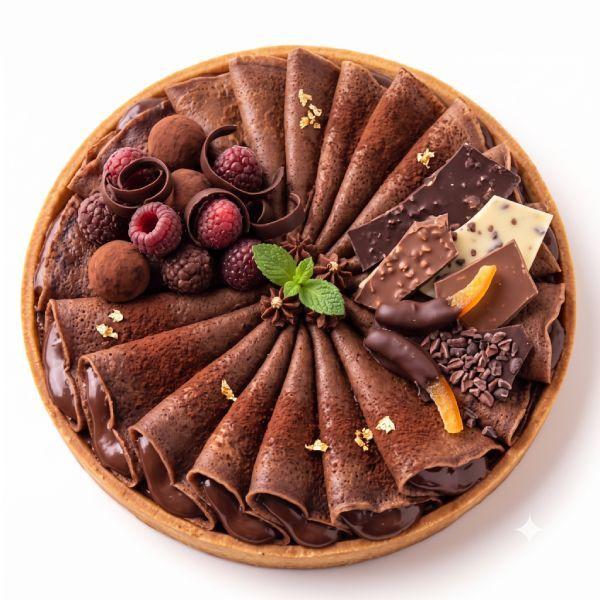 Tarte aux crêpes chocolat