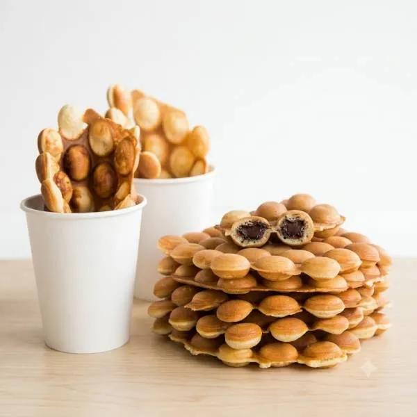 Box Bubble Waffle Fruit 1 Topping