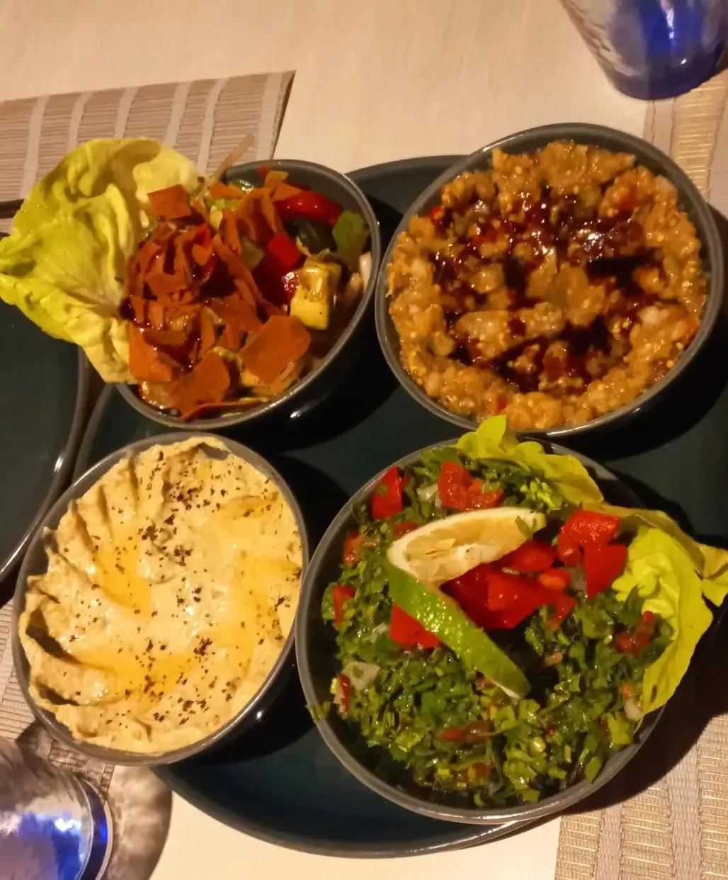 Assortiment Des Entrées Libanaises