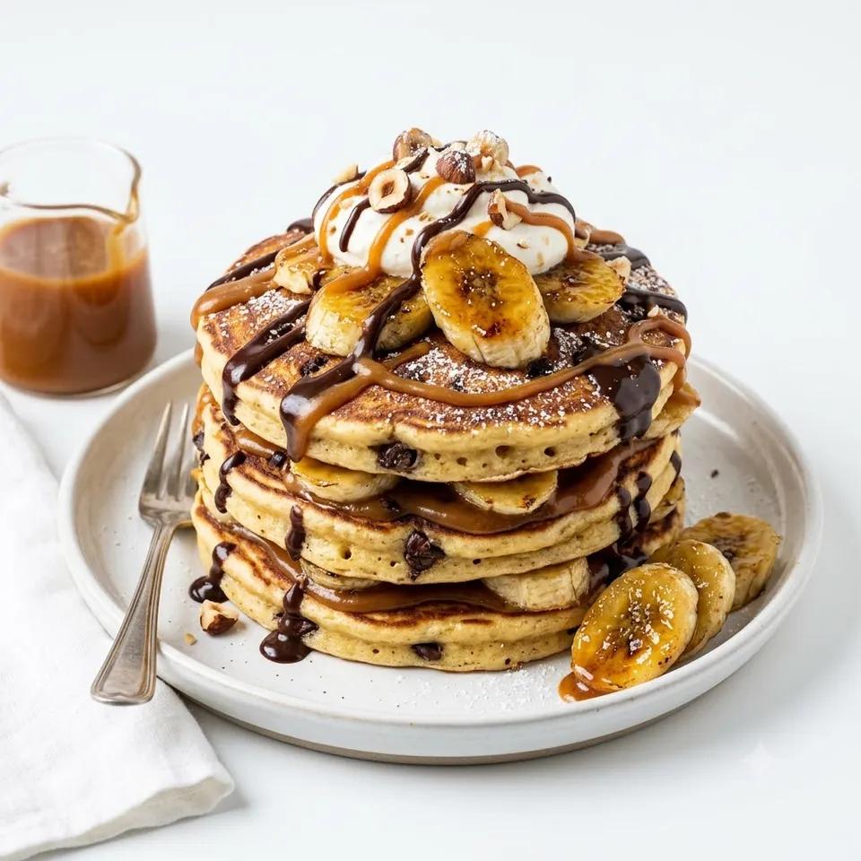 Pancake chocolat caramel banane