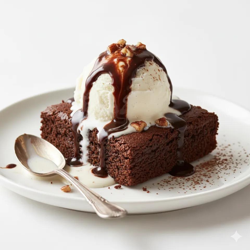 Brownie Avec Boule De Glace