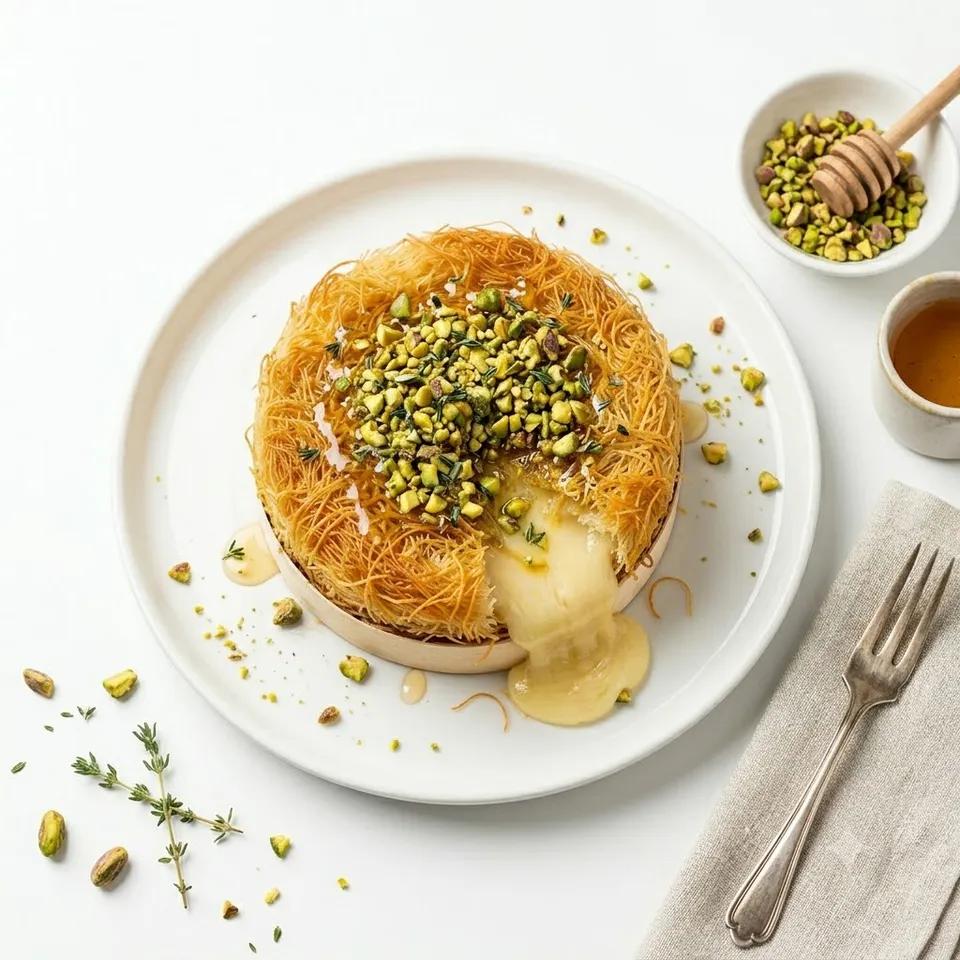 Camembert rôti kunafa pistache