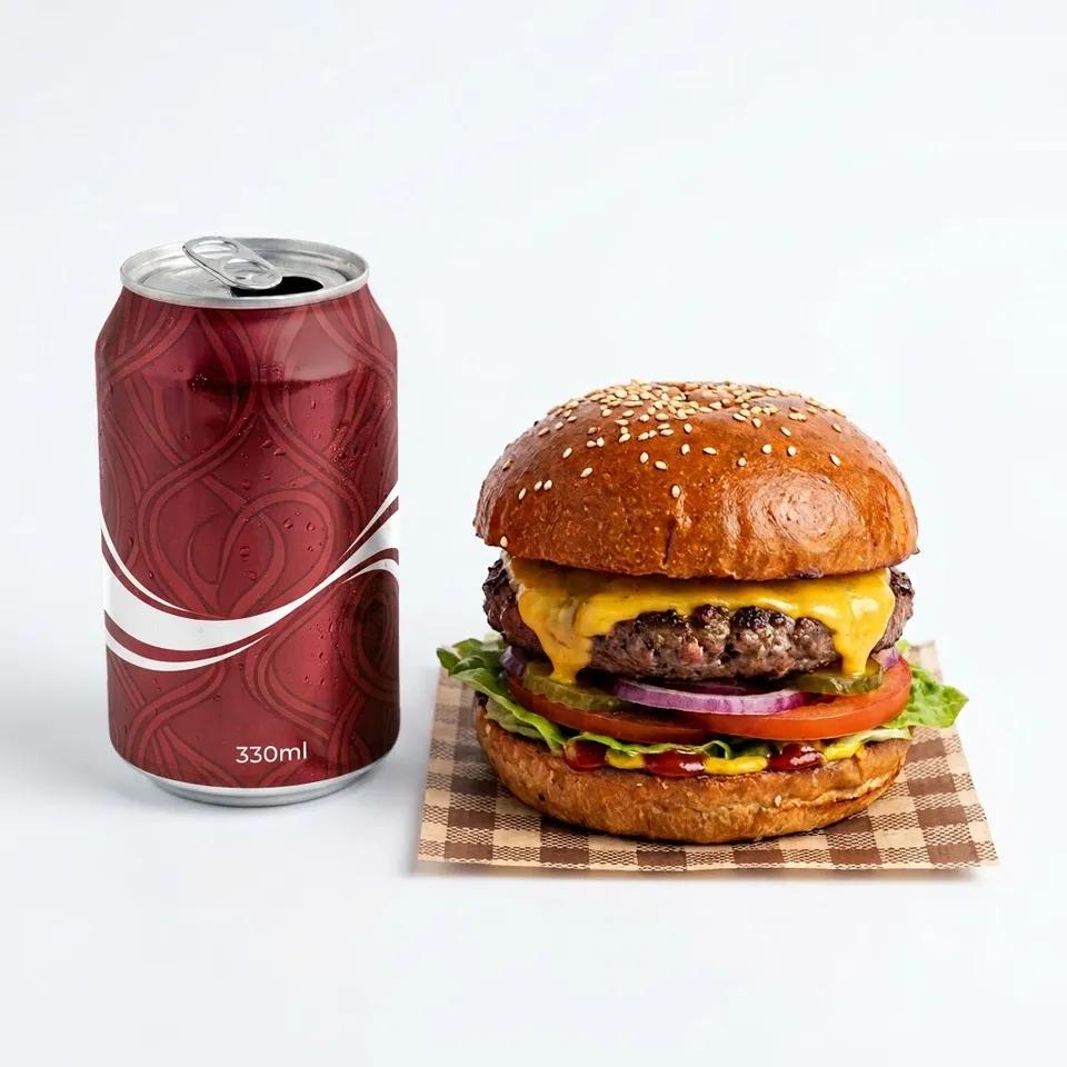 Cheeseburger Viande + Canette