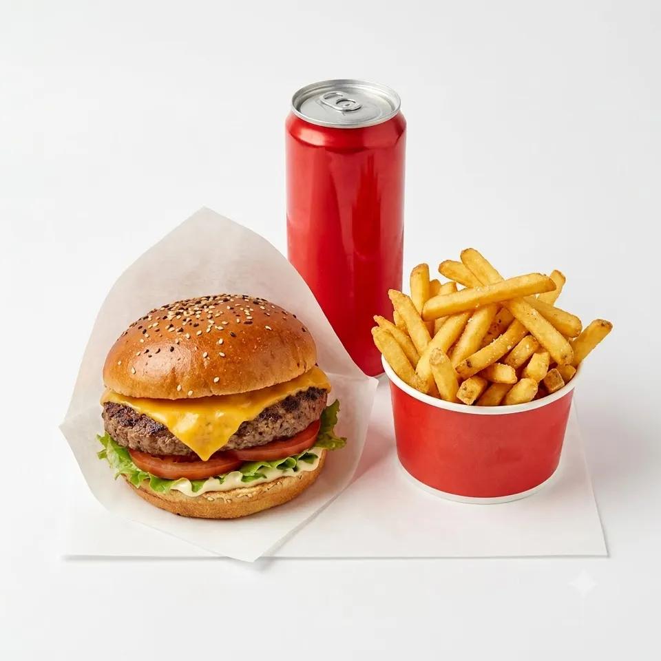 Cheese Burger + Frites + Boisson