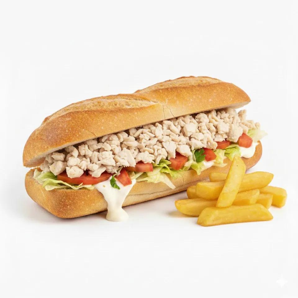 Sandwich Complet Poulet Hachée