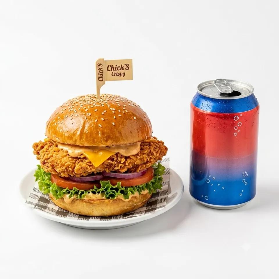 Burger Chick'S Crispy + Cannette