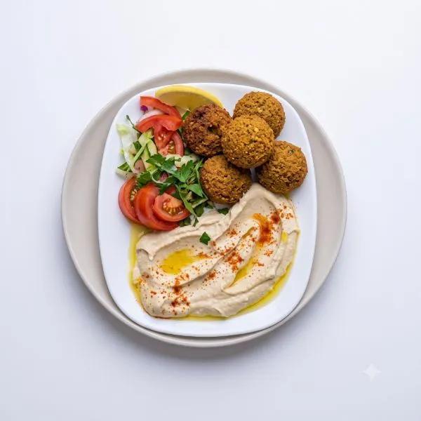 فلافل مع حمص (Falafel avec houmous)