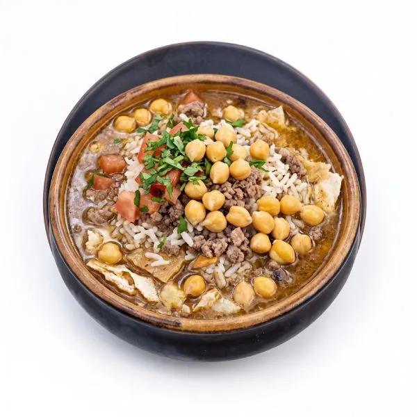 فتة بالسمنة سمن بقري (Fatteh au beurre clarifié)