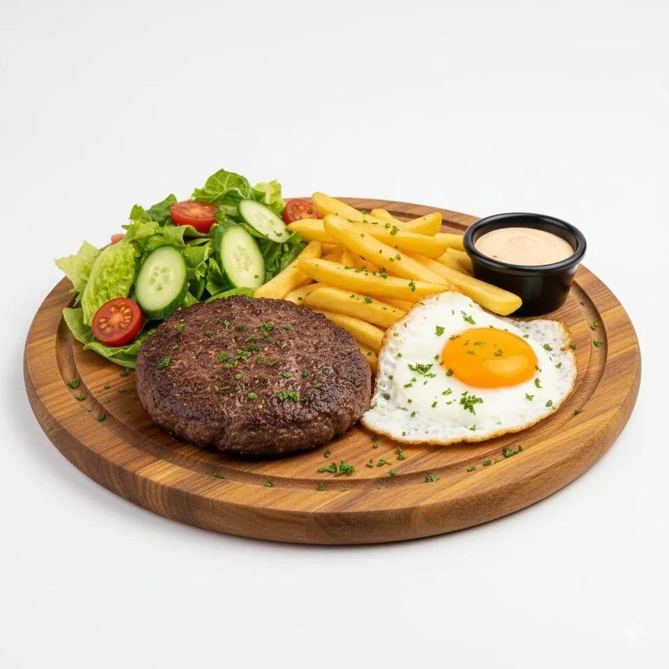 Plat de Steak à cheval