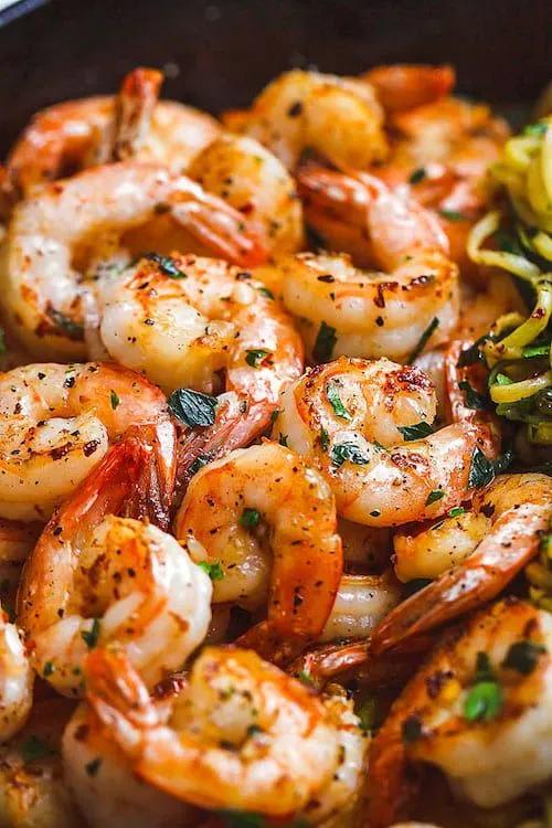 Crevettes Sautées à l'Ail