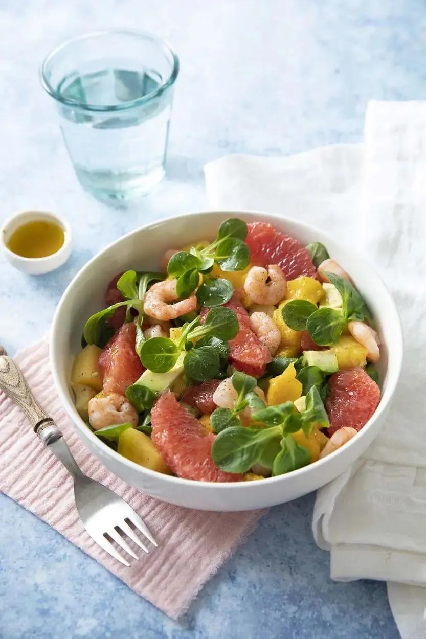 Cocktail de Pamplemousse aux Crevettes