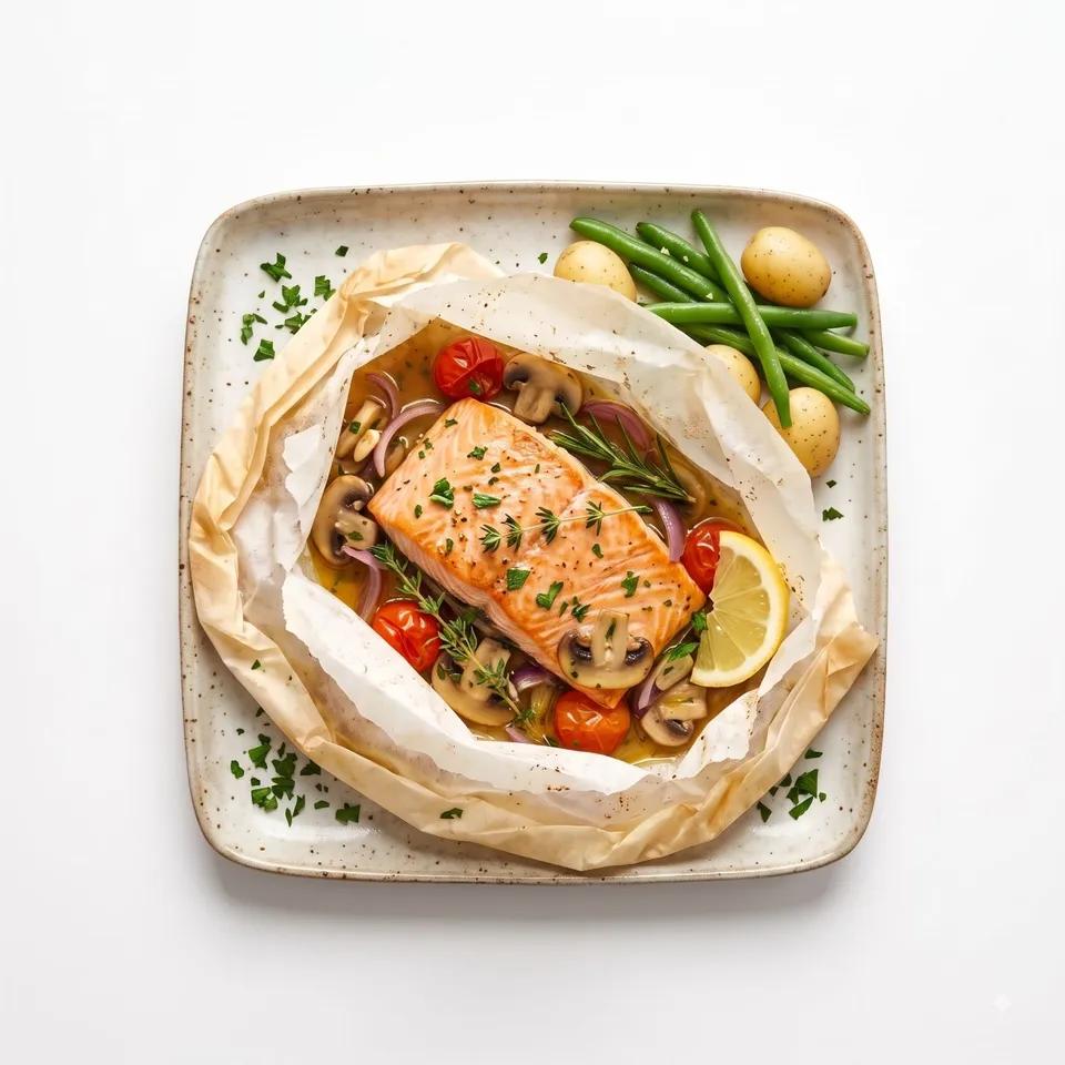 Plat Saumon En Papillote