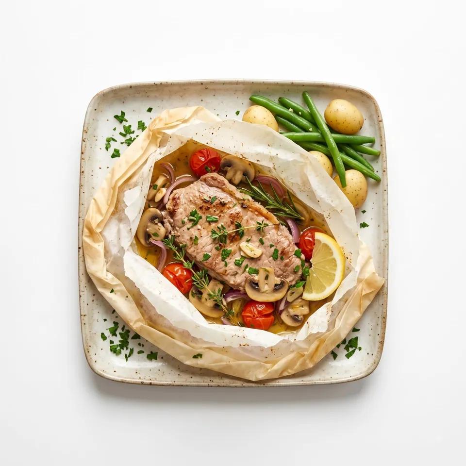 Plat Escalope En Papillote