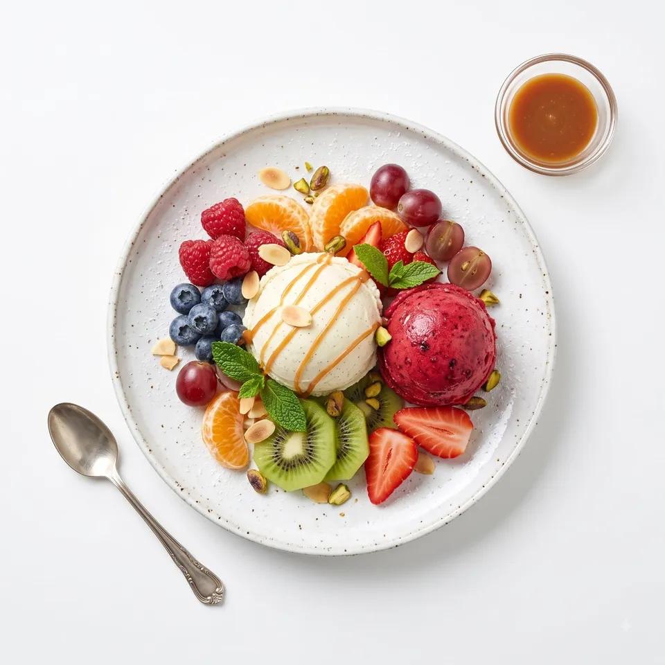 Assiette De Fruit Et Glace