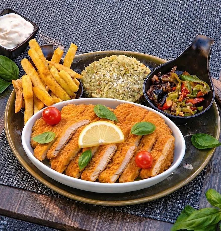 Plat Scaloppina (Poulet Pané)