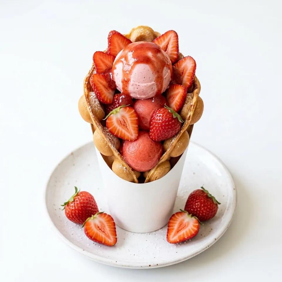 Gaufre Bubble Fraise