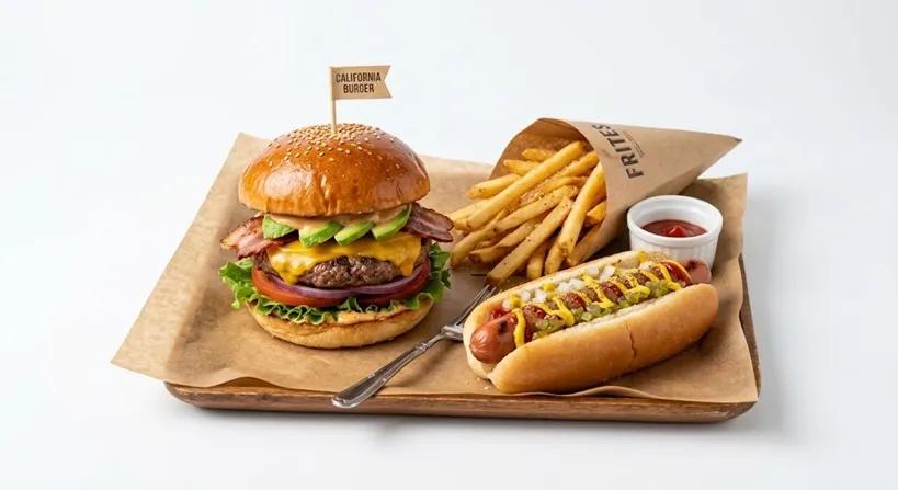 Burger California + Frites Simple + Hot Dog
