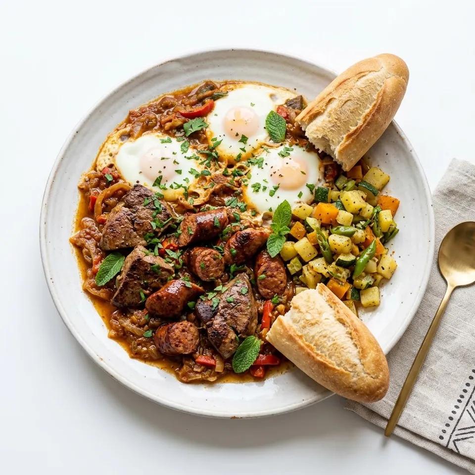 Plat Foie et Merguez