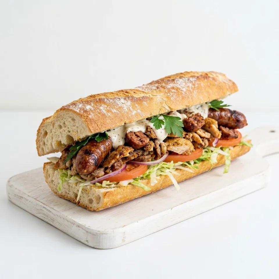 Sandwich Merguez et Chawarma