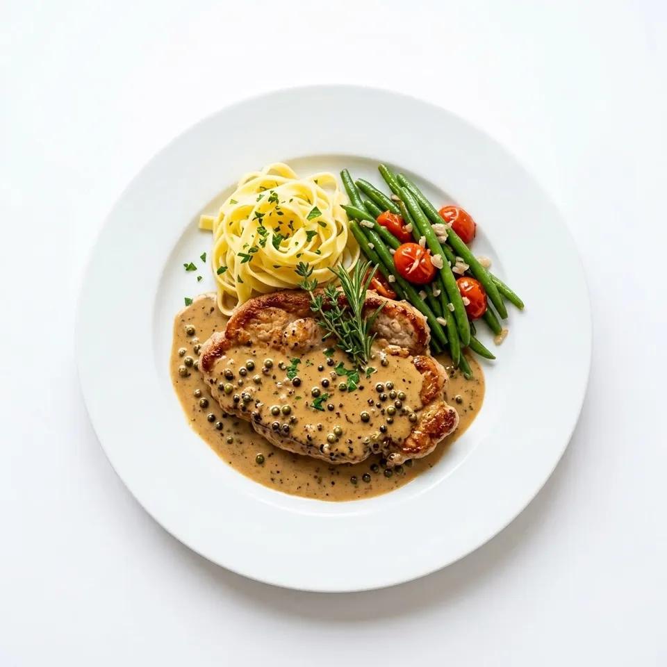 Plat Escalope Sauce Au Poivre