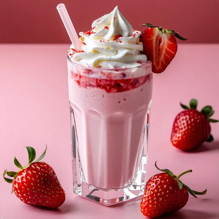 Jus de fraise et lait