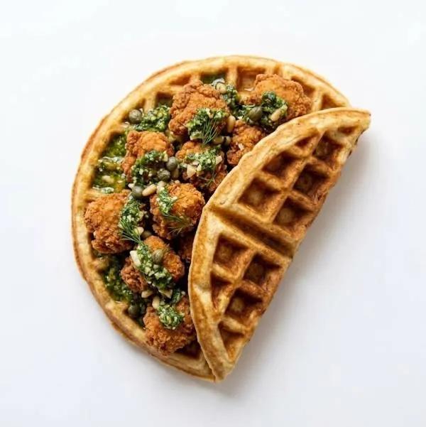 Gaufre Pop Chicken Pesto