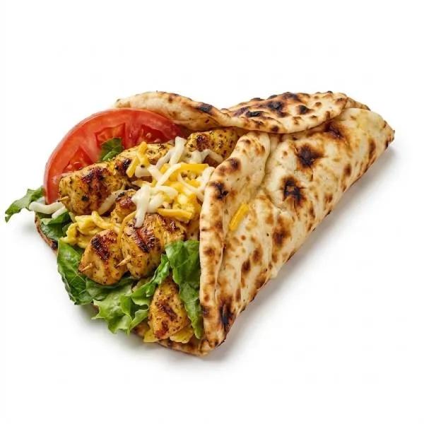 Naan Dwichs Brochettes Poulet