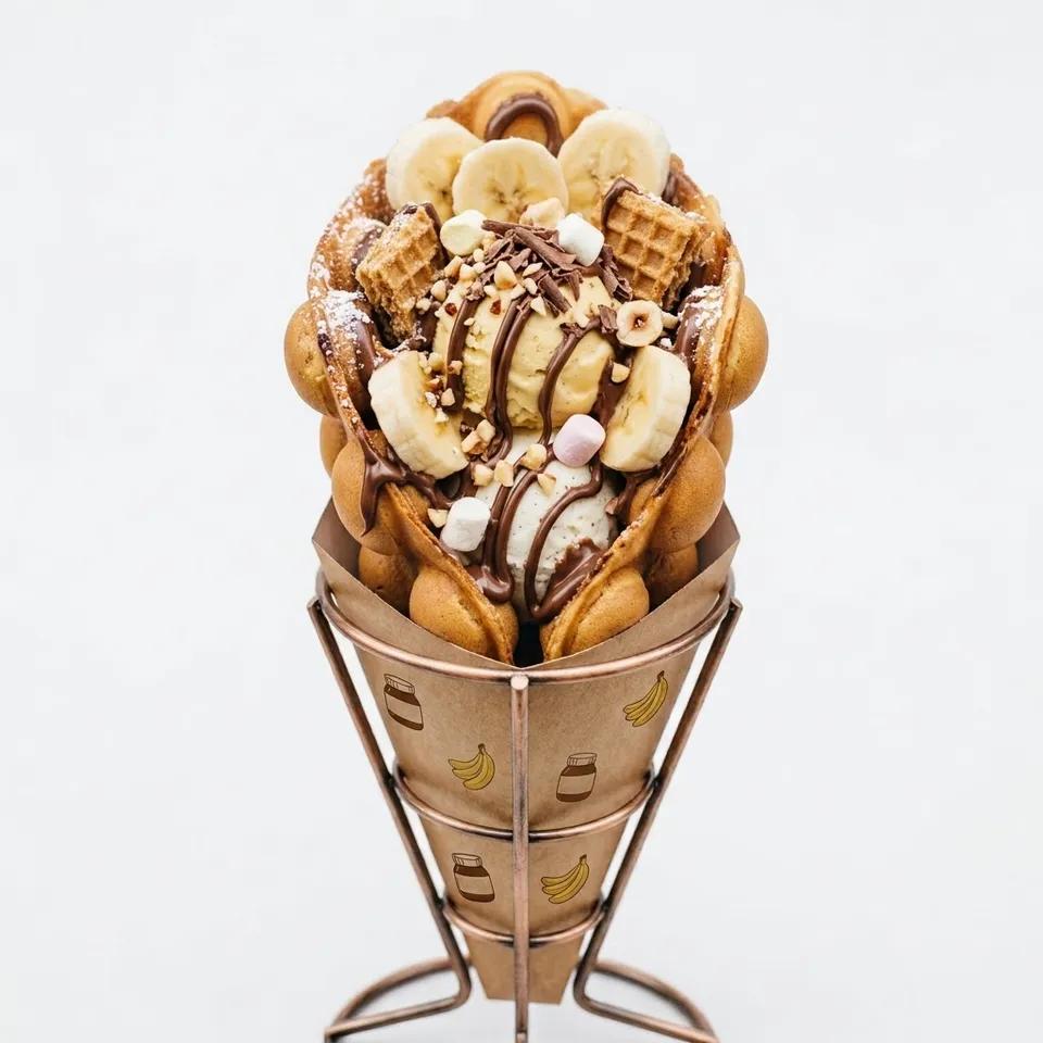 Bubble Waffle Banane Nutella