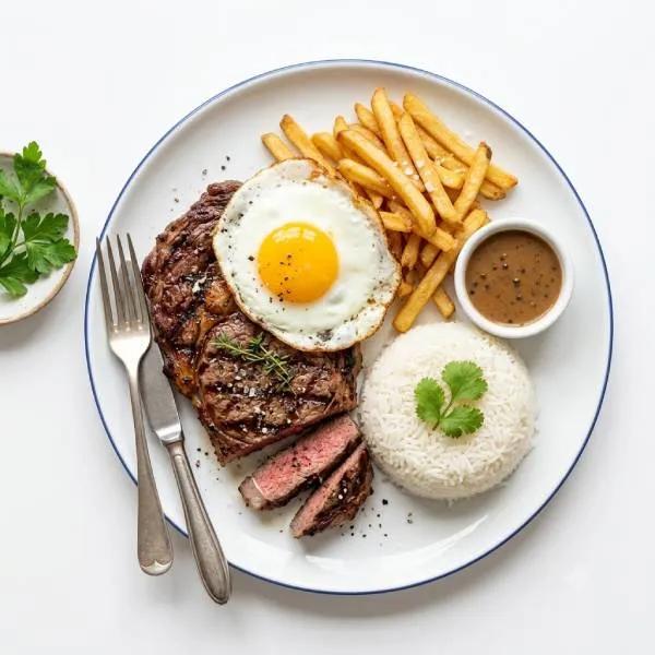 Plat viande frites
