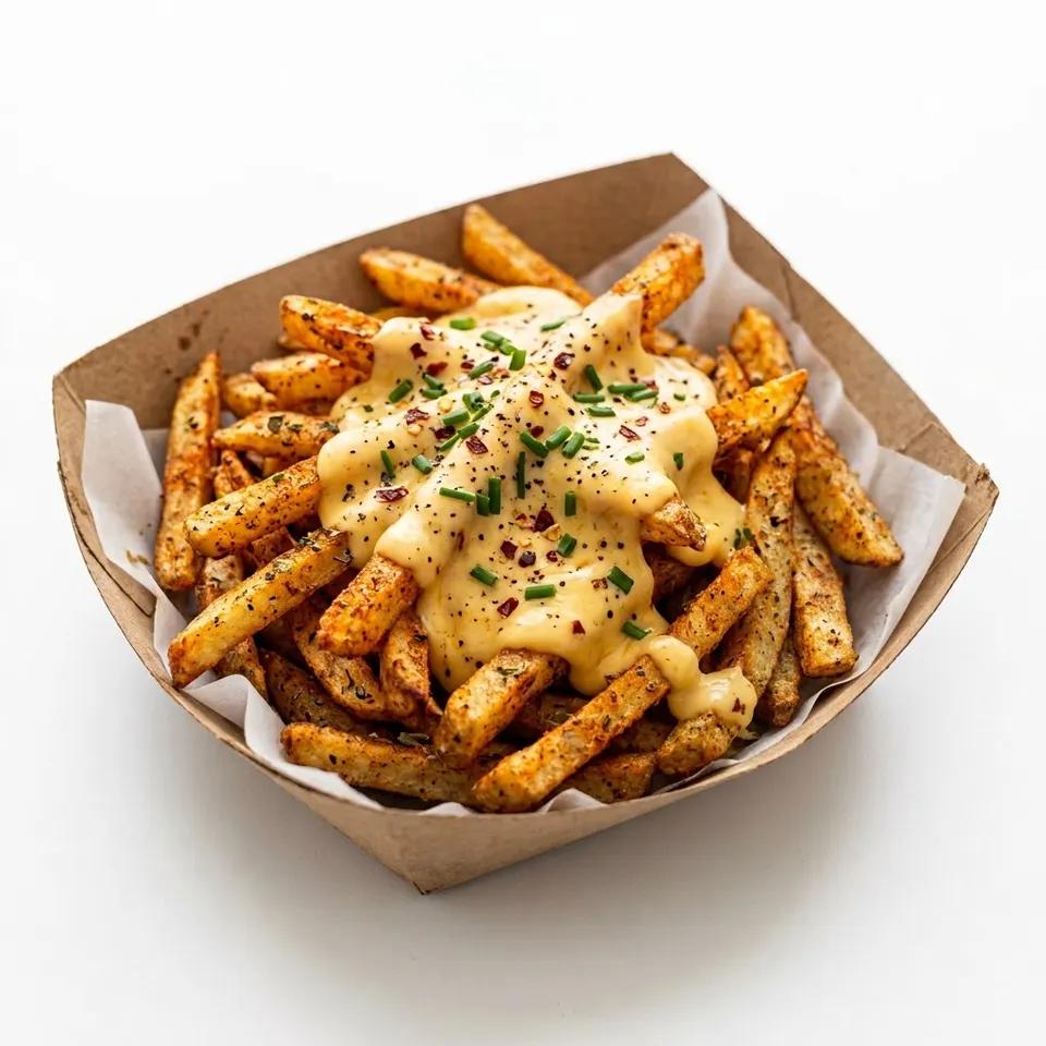 Frites épicées sauce Fromagère