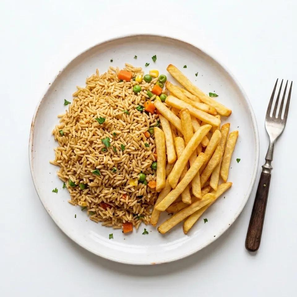 Plat Riz Et Frites