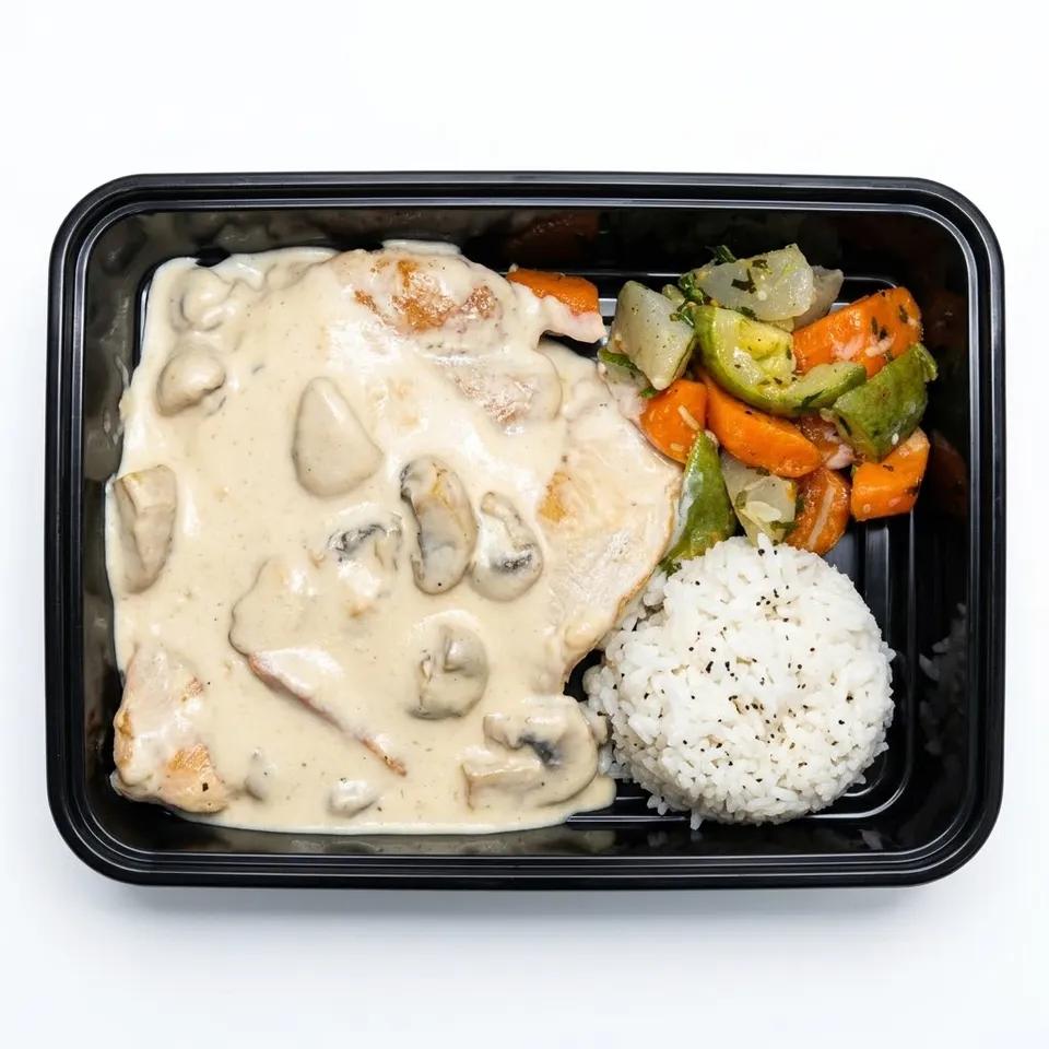 Suprême de poulet et champignons