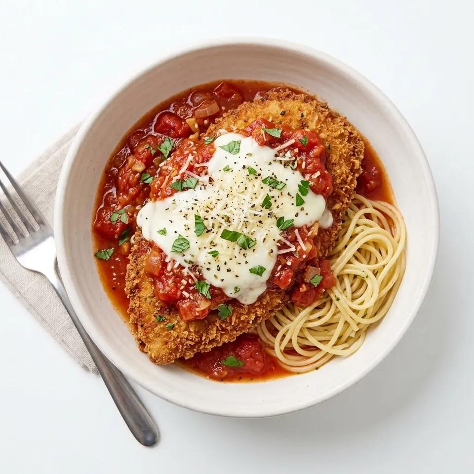 Pâtes au Poulet Parmigiana