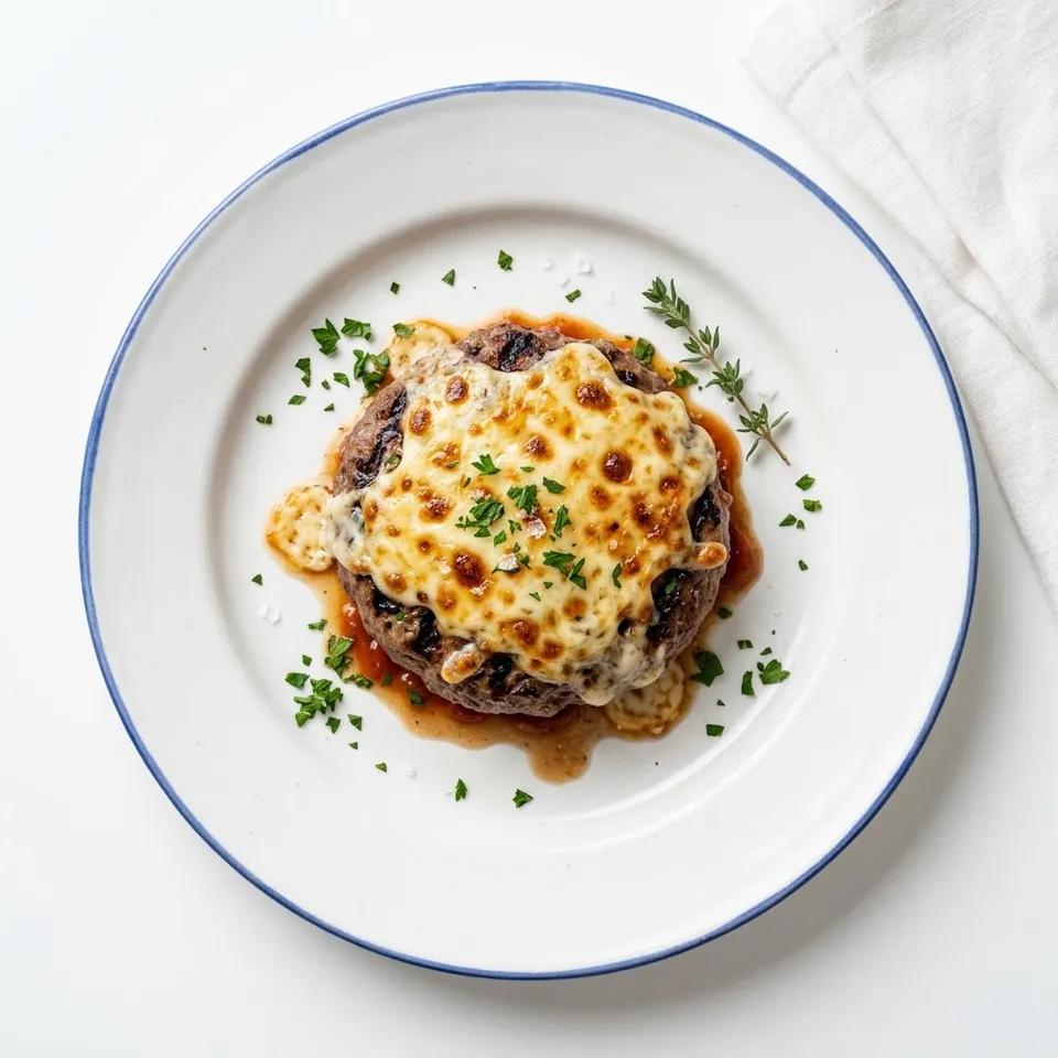 Steak haché gratiné