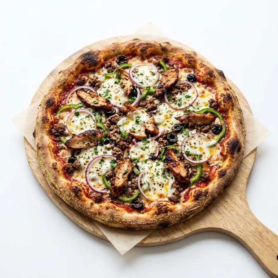 Pizza  Poulet Fumé et Viande