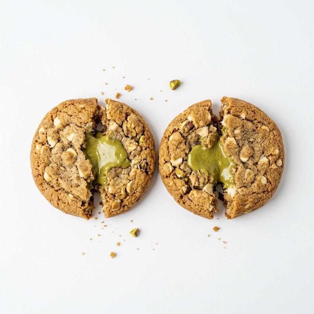 Cookie Chocolat Blanc Fourré Pistache